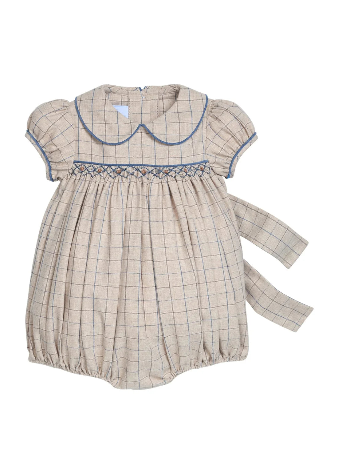 Smocked Natalie Bubble - Durham Windowpane
