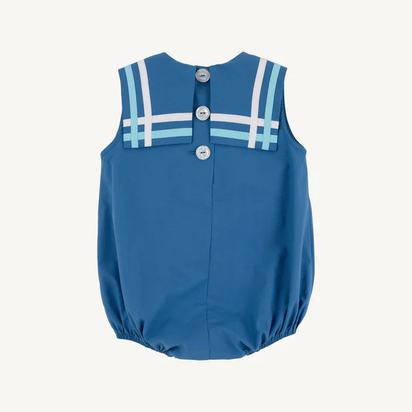 Sleeveless Townes Top Sail Bubble Wood Boat Blue with Belhaven Blue & Worth Avenue White