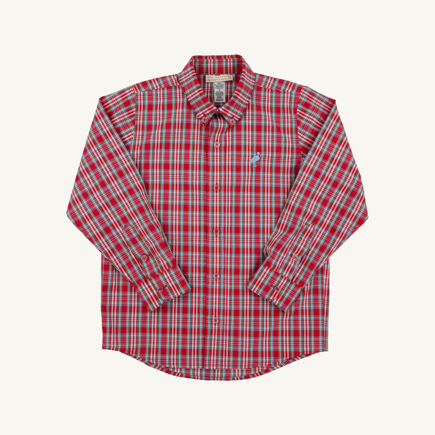 Deans List Dress Shirt Woodspoint Plaid Barrington Blue