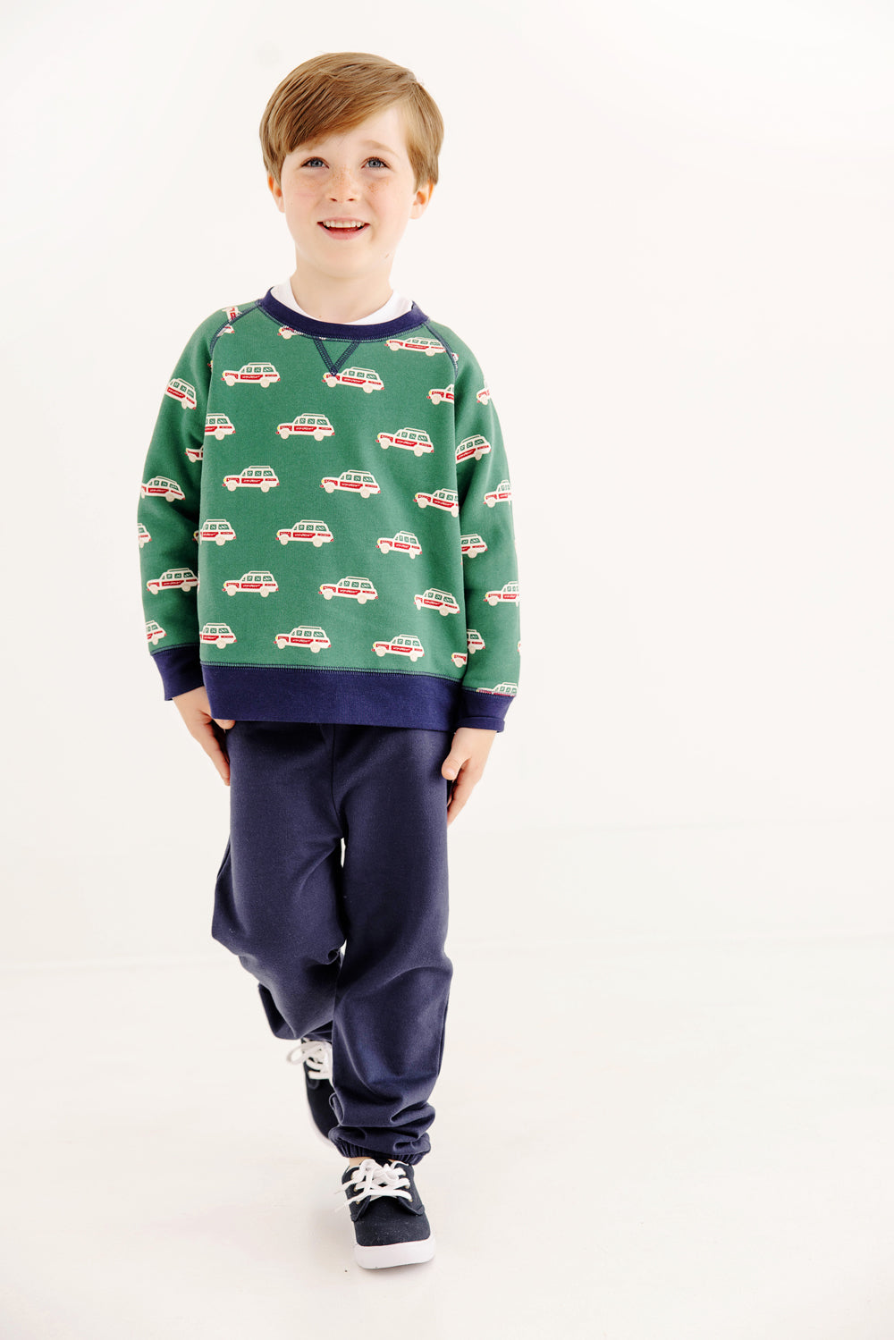 Smitty Sweatshirt Windsor Wagon Grier Green Nantucket Navy
