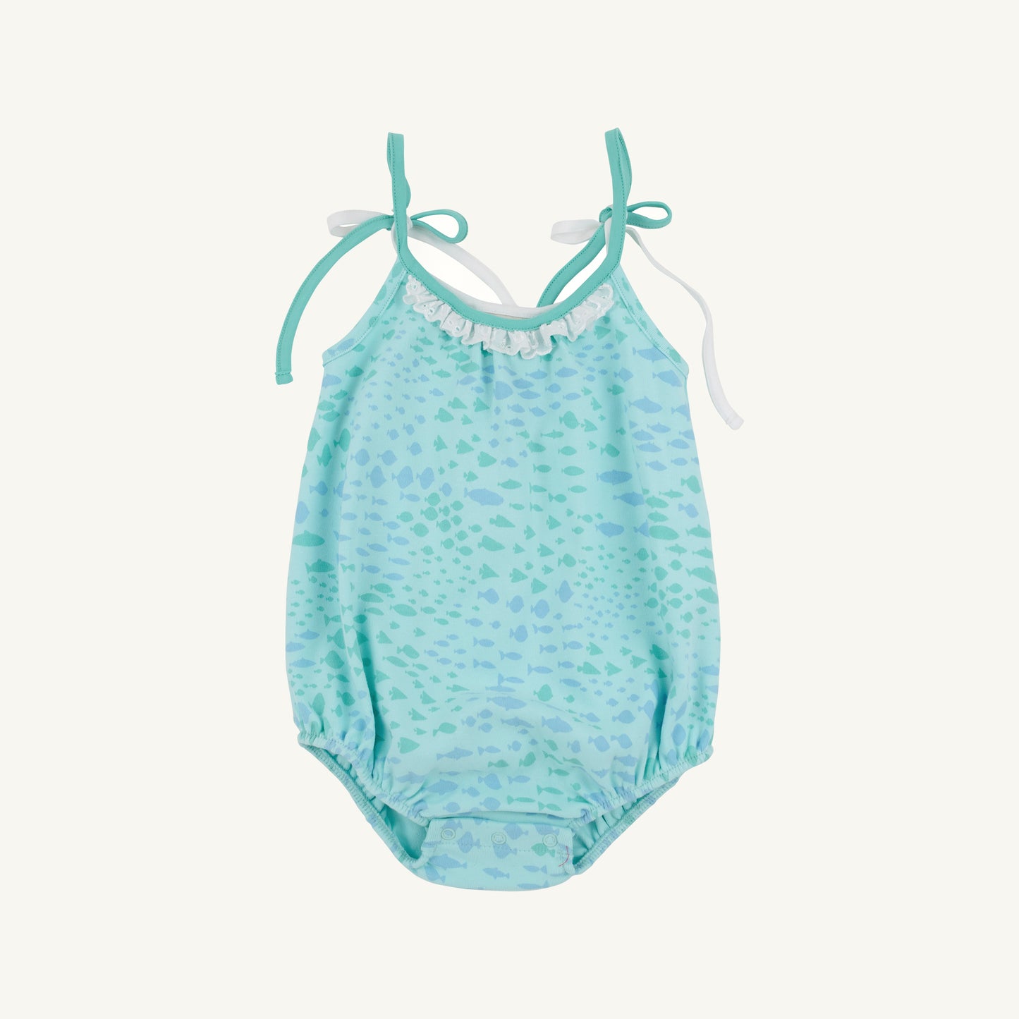 Junie B. Bubble Sarasota School of Fish with Worth Avenue White & Turks Teal