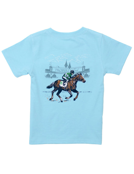 Boys Derby Day SS-Aqua