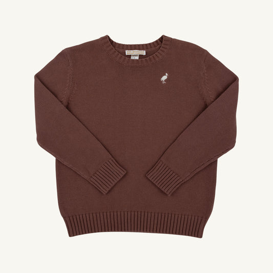 Isaac’s Sweater Gray Bay Brown Palmetto Pearl
