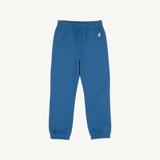 Gates Sweeney Sweatpants Wood Boat Blue with Worth Avenue White Stork