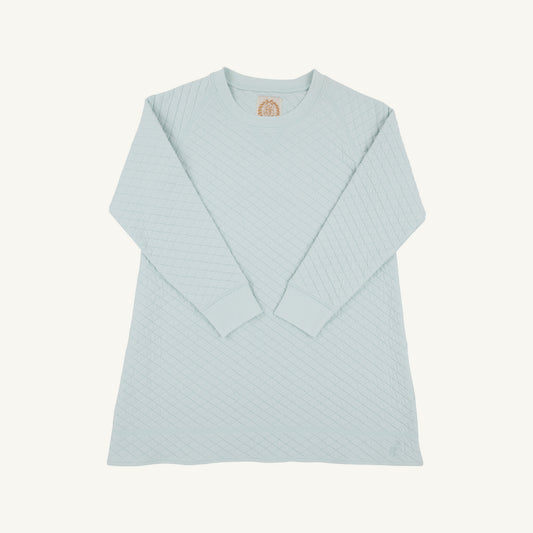 Cassidy Comfy Crewneck Dress Quilted Old Greenwich Green
