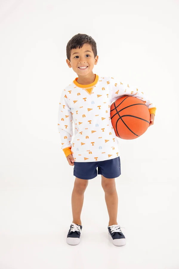 Cassidy Comfy Crewneck Victory in Orange (Boys) Tennessee Orange