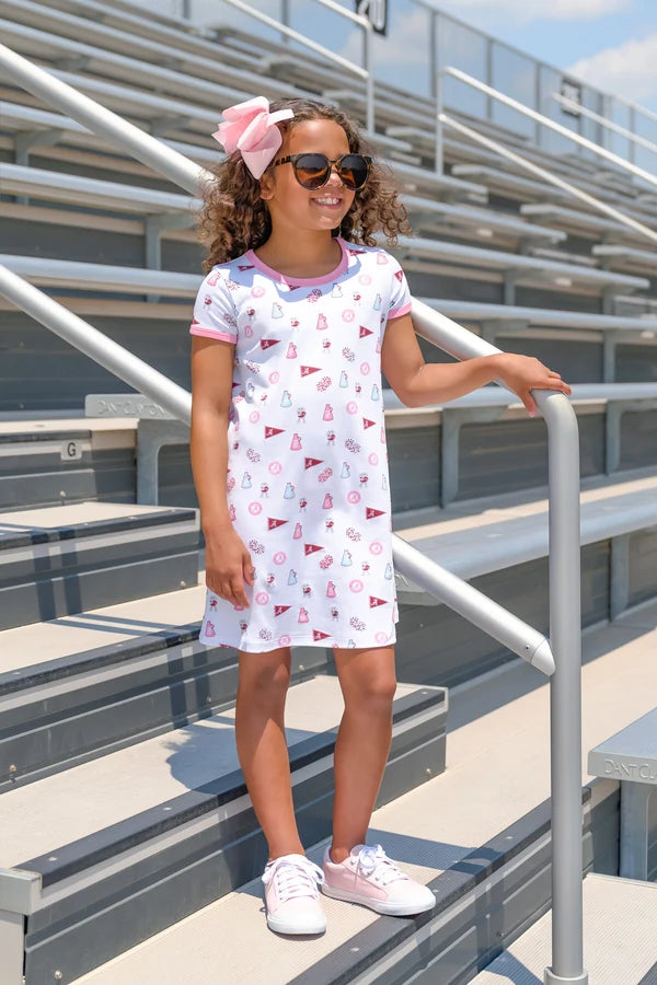 Alabama Polly Play Dress Sweet Home Honey with Hamptons Hot Pink