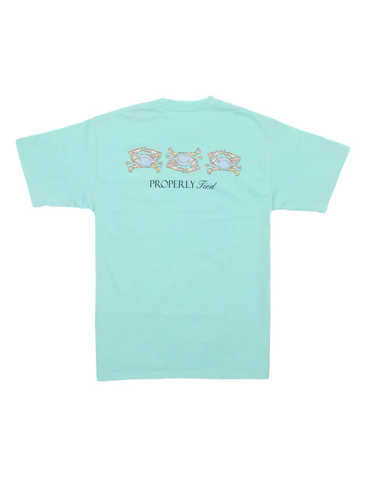 LD Triple Crab SS Tee-Seafoam