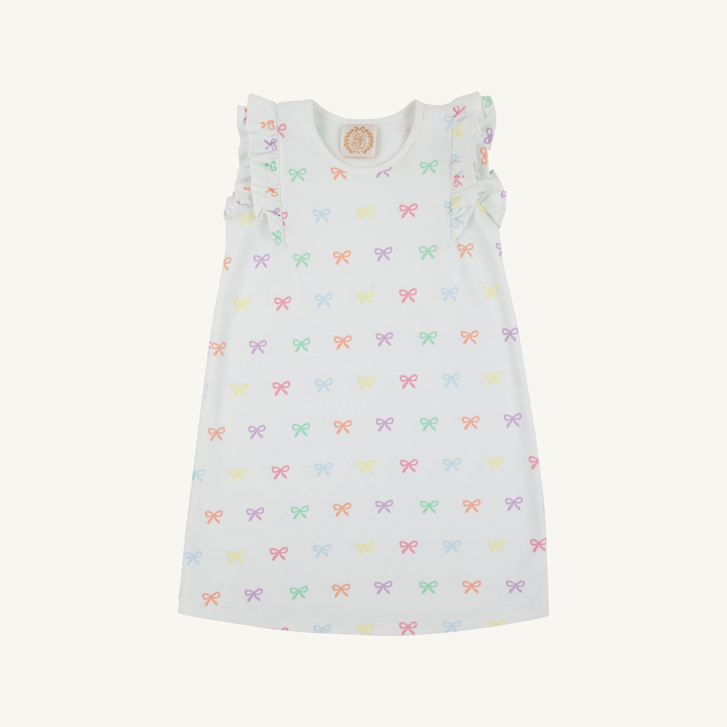 Ruehling Ruffle Dress Bitty Bows Worth Avenue White