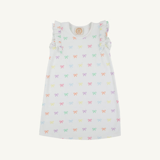Ruehling Ruffle Dress Bitty Bows Worth Avenue White