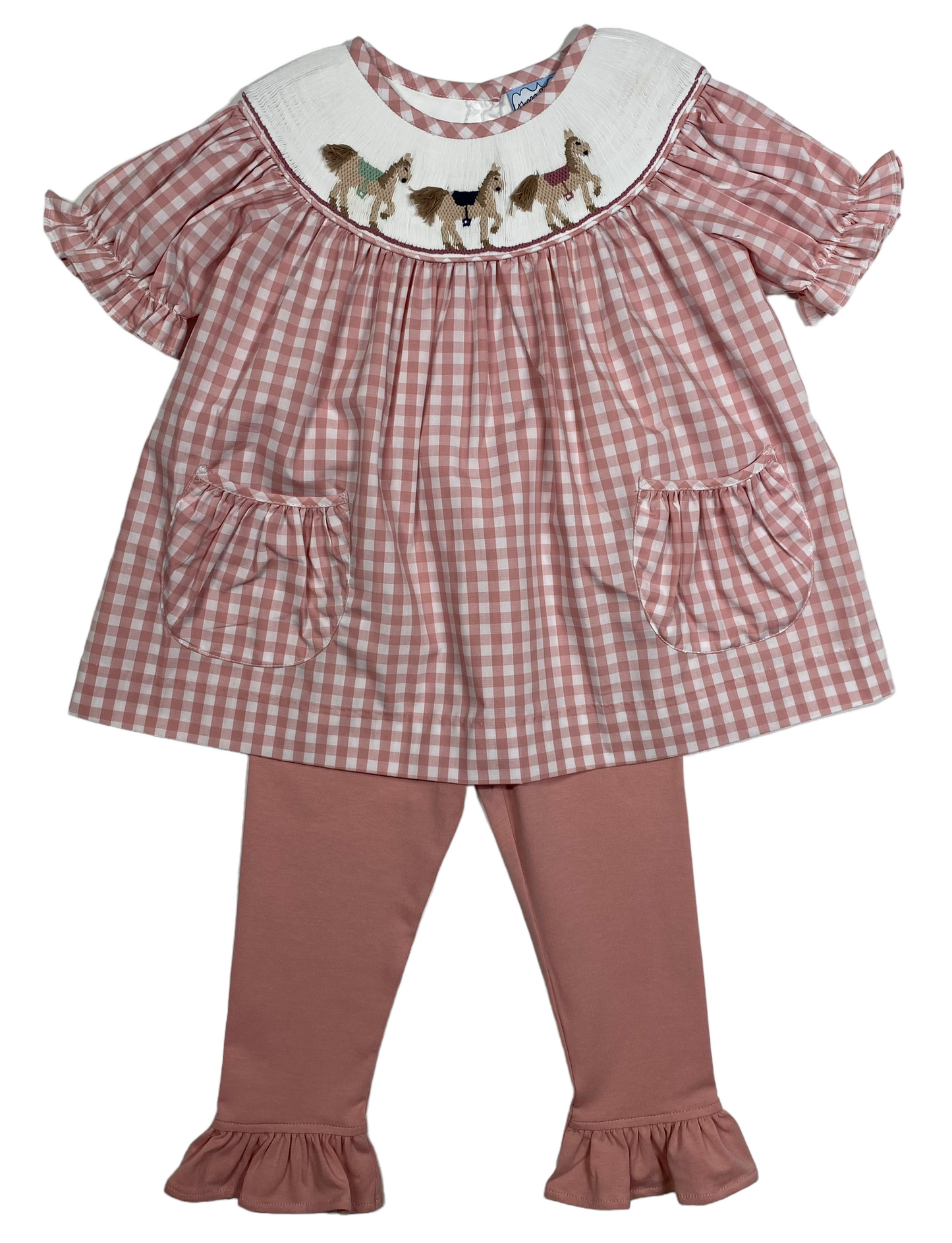 Horse Smocked Bloomer Set