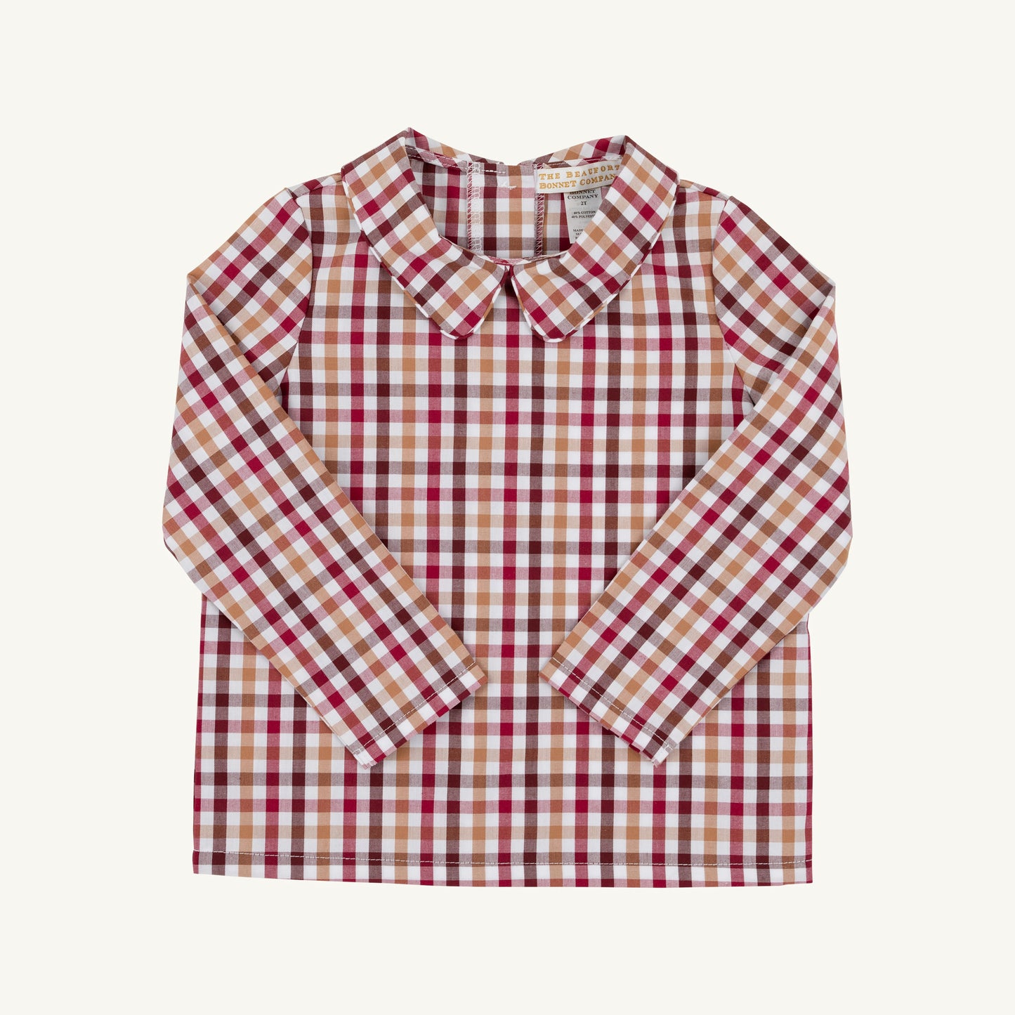 Peter Pan Collar Shirt Onesie Easton Pond Plaid