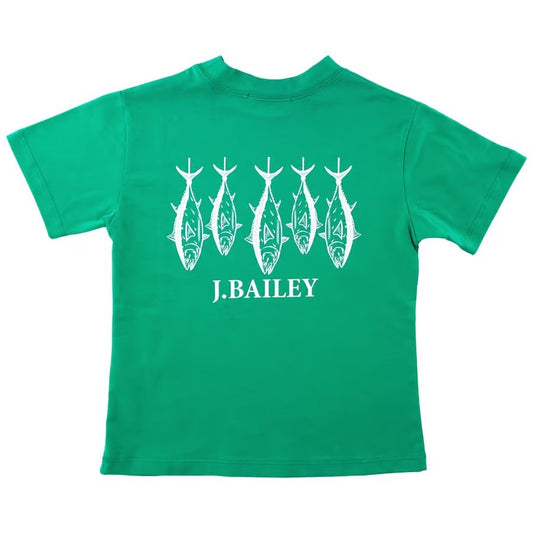 Logo Tee, Fish On Kelly Green