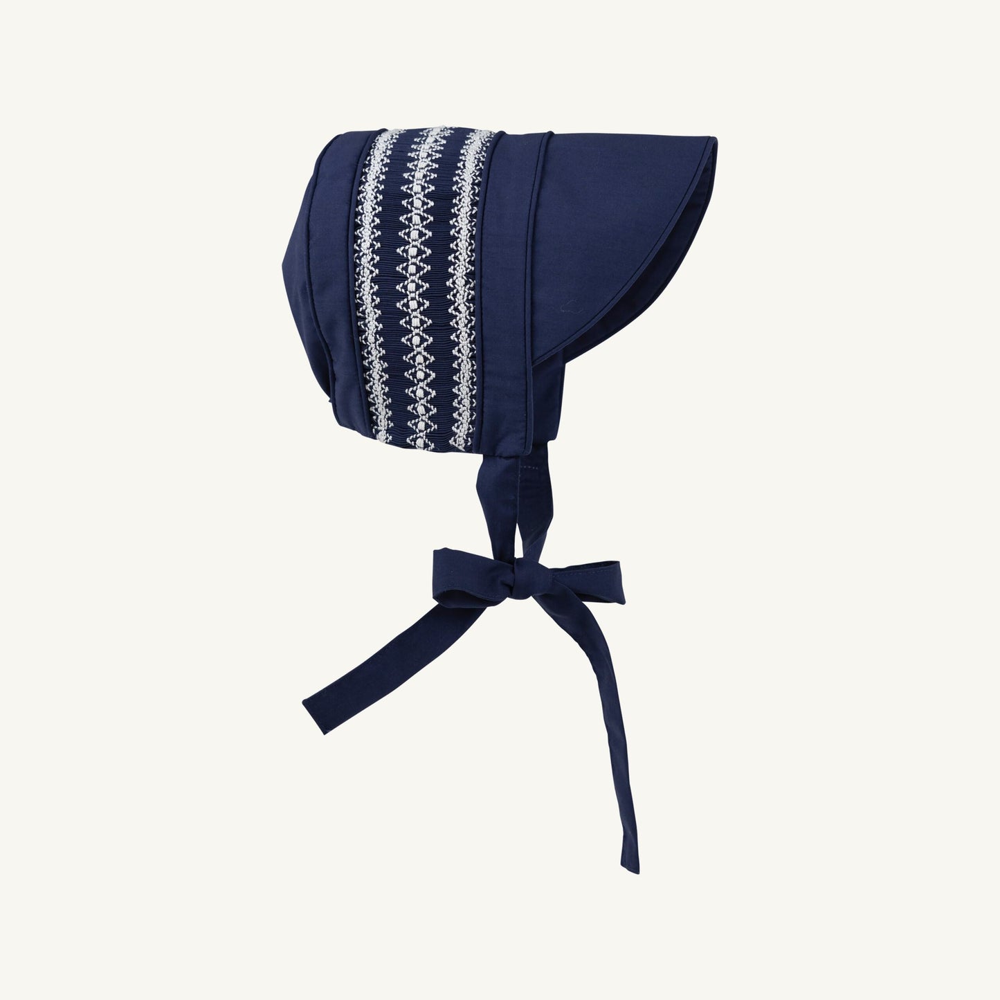Sweetly Smocked Bonnet Nantucket Navy Worth Ave White