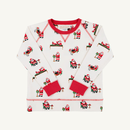 Cassidy Comfy Crewneck Boys Fit Serious Santa Business Richmond Red