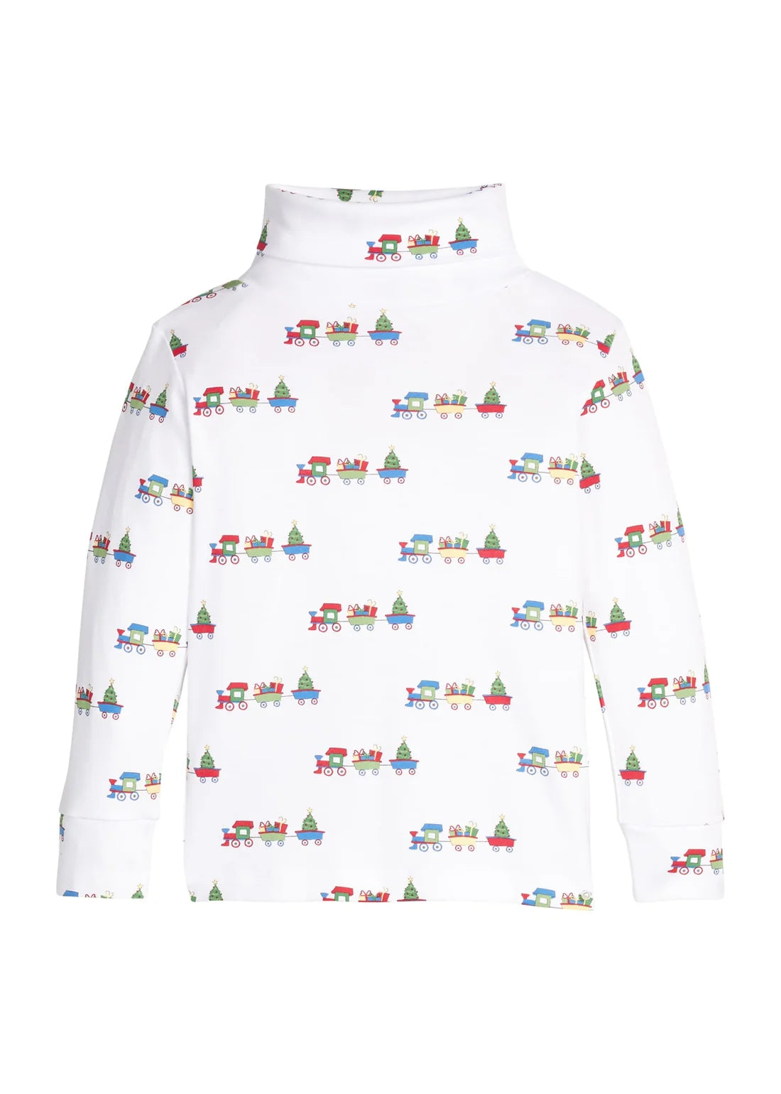 Printed Turtleneck -  Holiday Trains