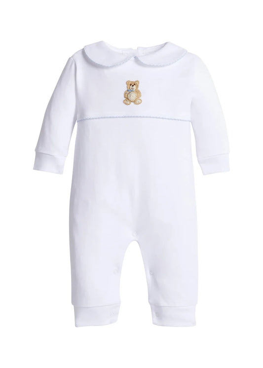 Crochet Playsuit - Blue Teddy Bear