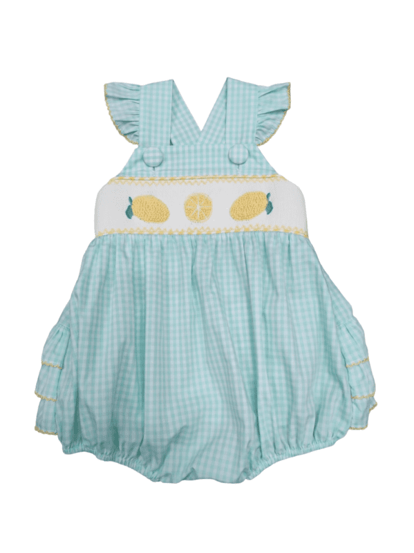 Lemon Smocked Girls Short Set