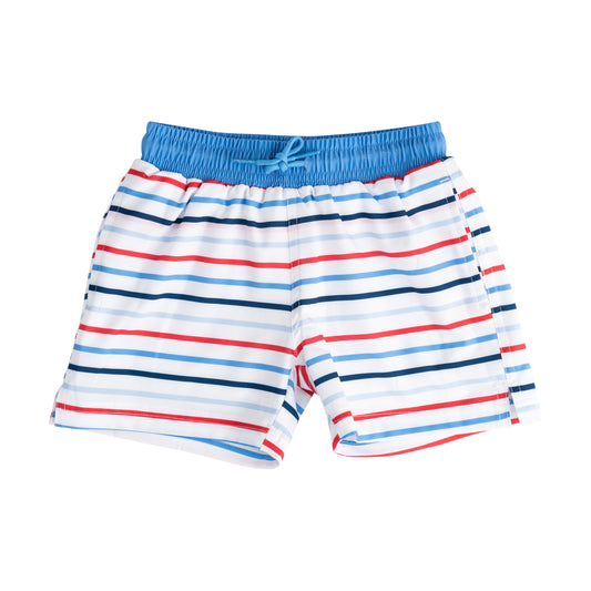 Boys Boogie Board Swim Trunk-Americana Summer Stripe