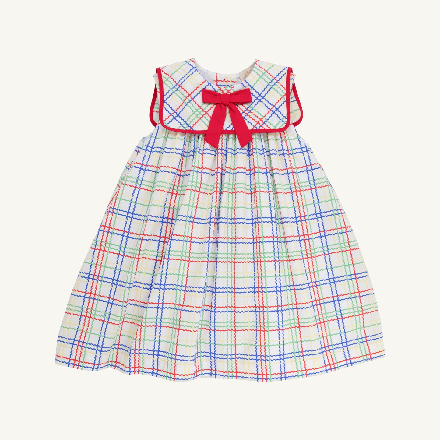 Stewart’s Square Collared Dress Wellington Windowpane Richmond Red