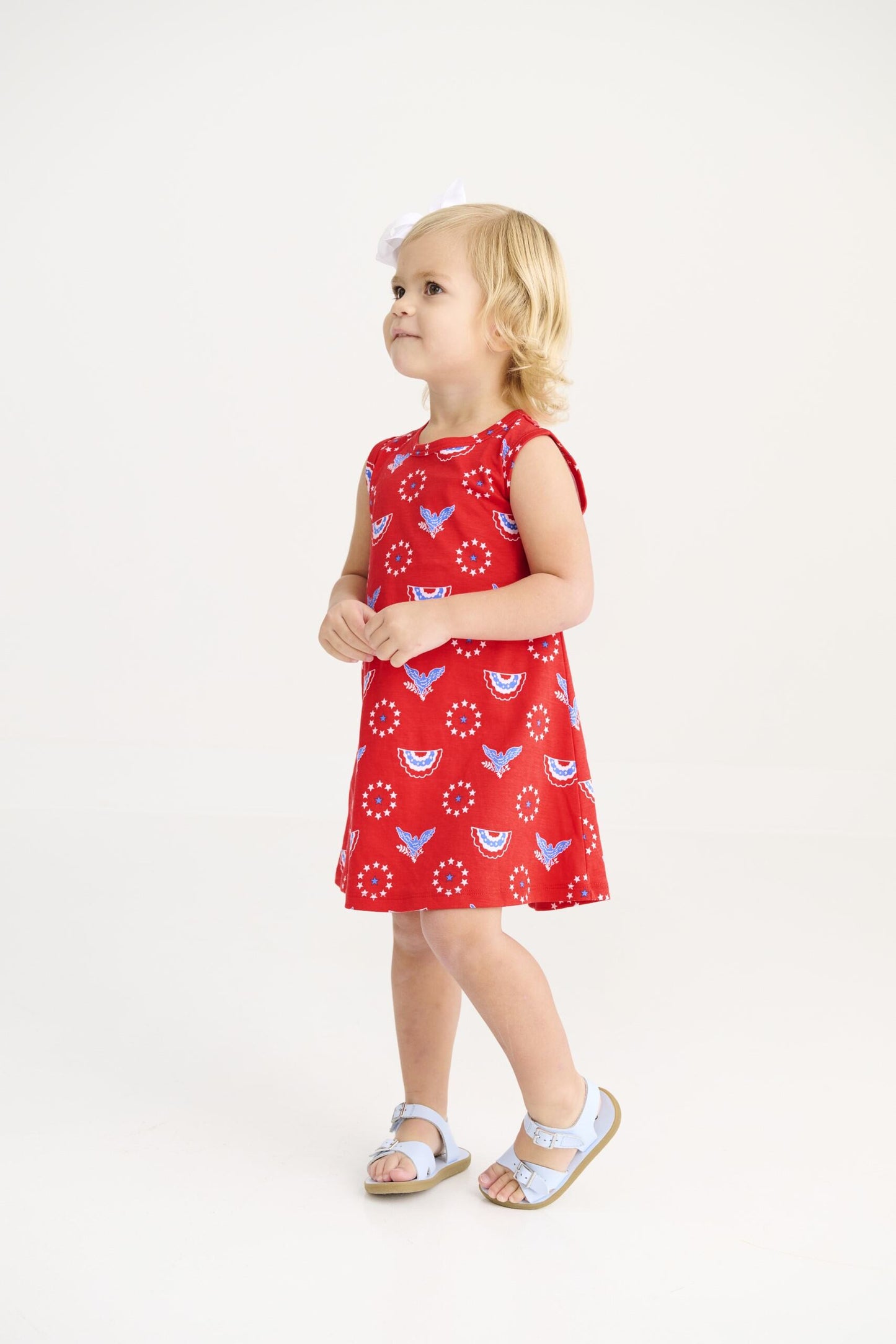 Sleeveless Polly Play Dress Star Spangled Swag Richmond Red
