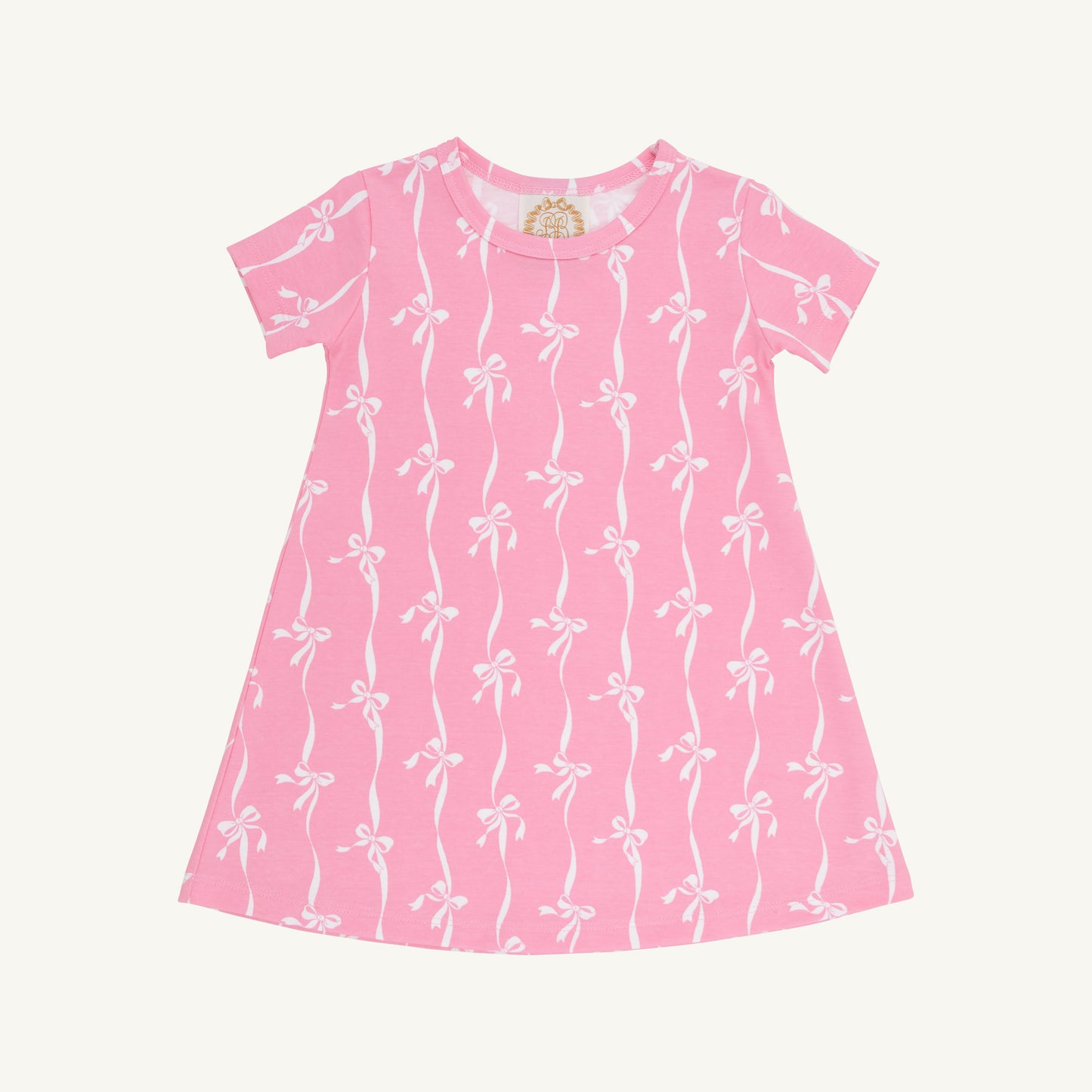Polly Play Dress Bell Court Bows Hamptons Hot Pink