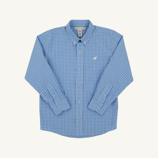 Deans List Dress Shirt Sunrise Blvd Blue Mini Gingham/Multicolor