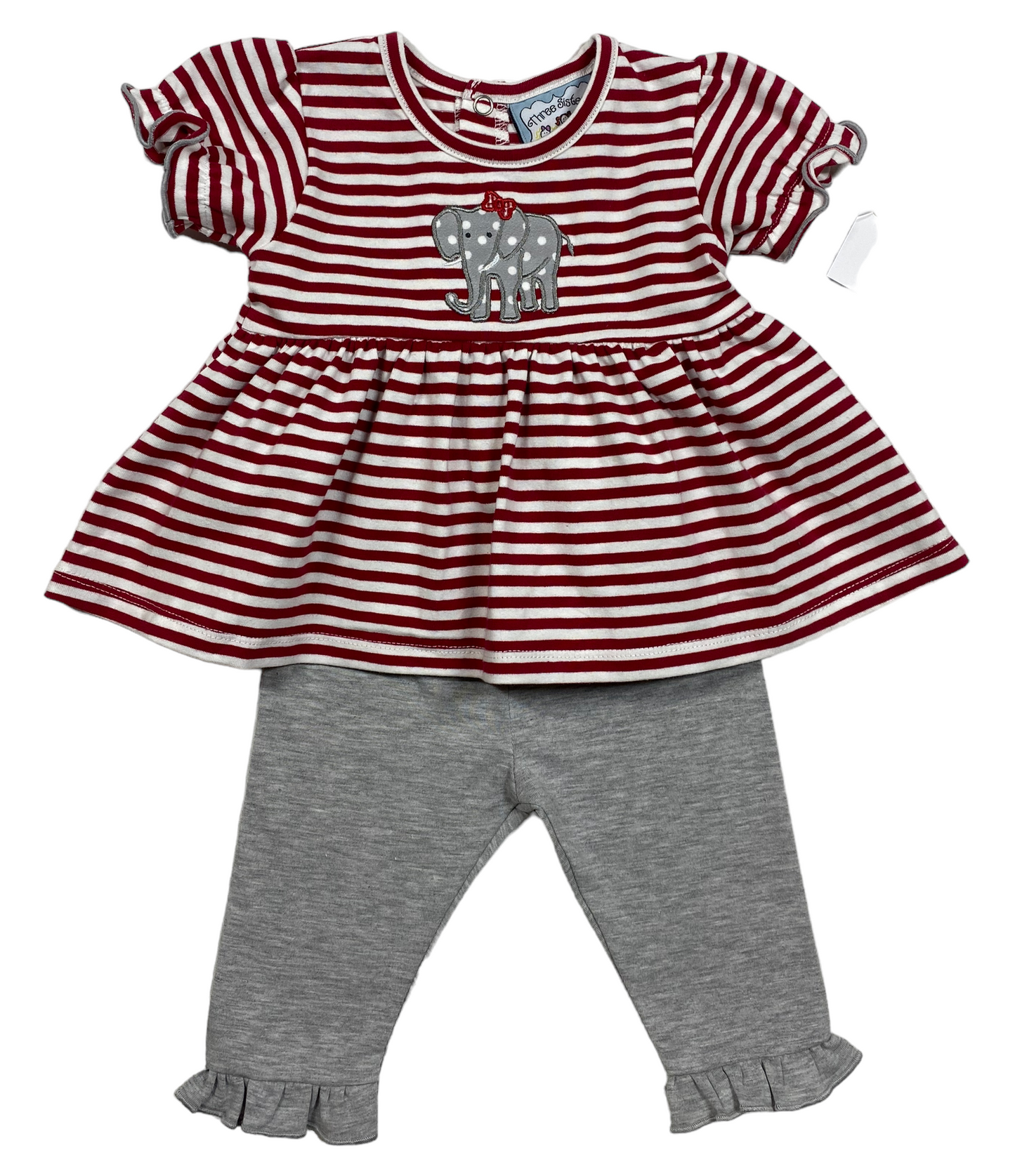 Elephant Applique Boys Romper