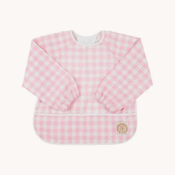 Biscuit Bib Palm Beach Pink Gingham/Worth Avenue White