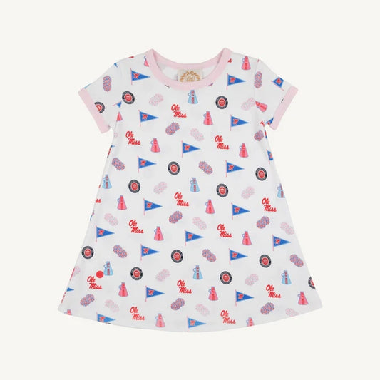 Ole Miss Polly Play Dress Gawsh Almighty with Palm Beach Pink