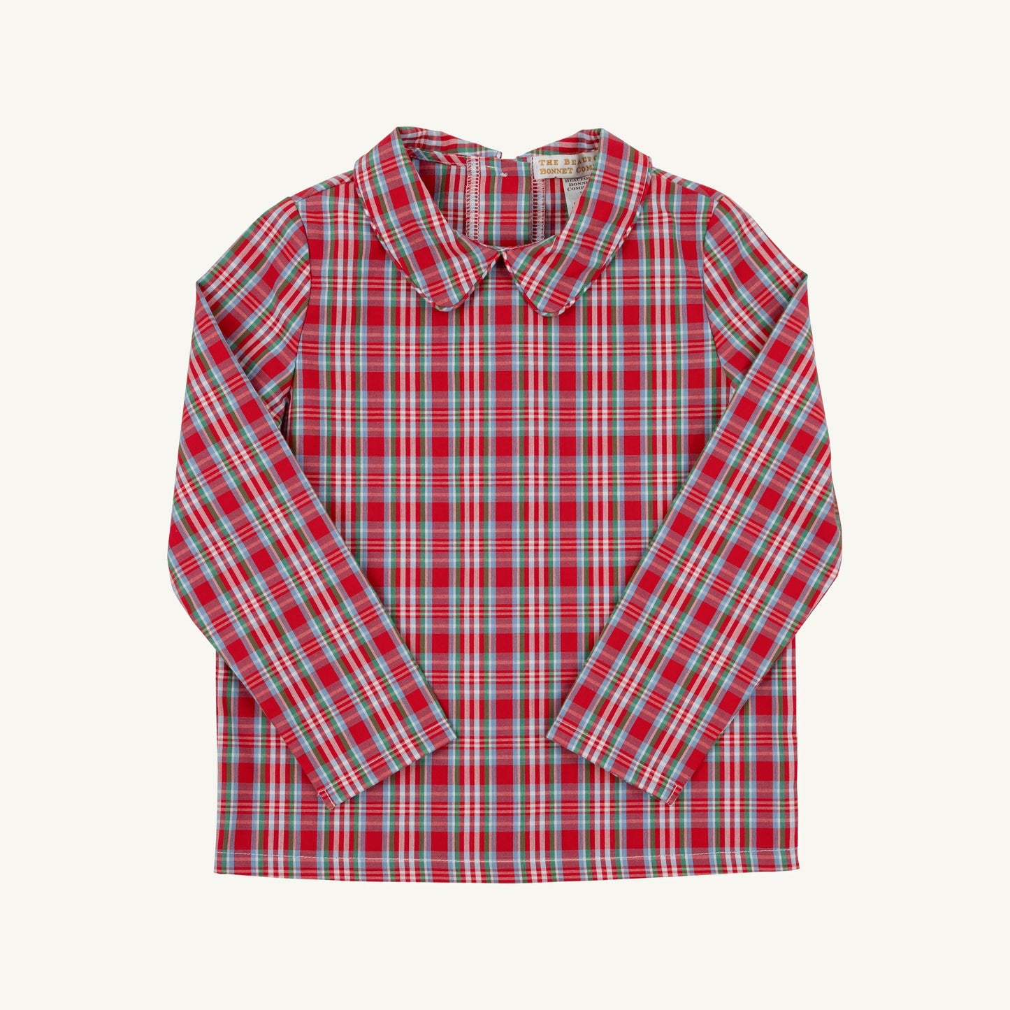 Peter Pan Collar Shirt Onesie Woven Yarn Woodspoint Plaid