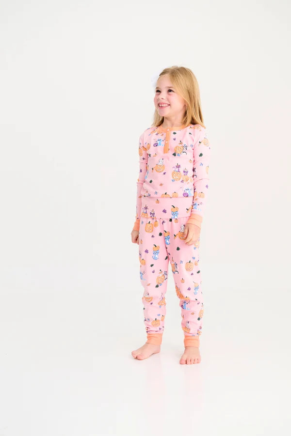 Payton Pajama Set Candy & Critters (Sandpearl Pink) with Seashore Sherbet