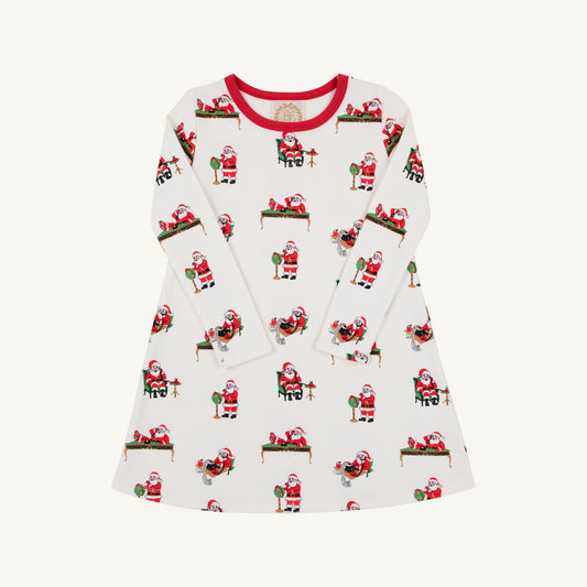 Long Sleeve Polly Play Dress Serious Santa Business