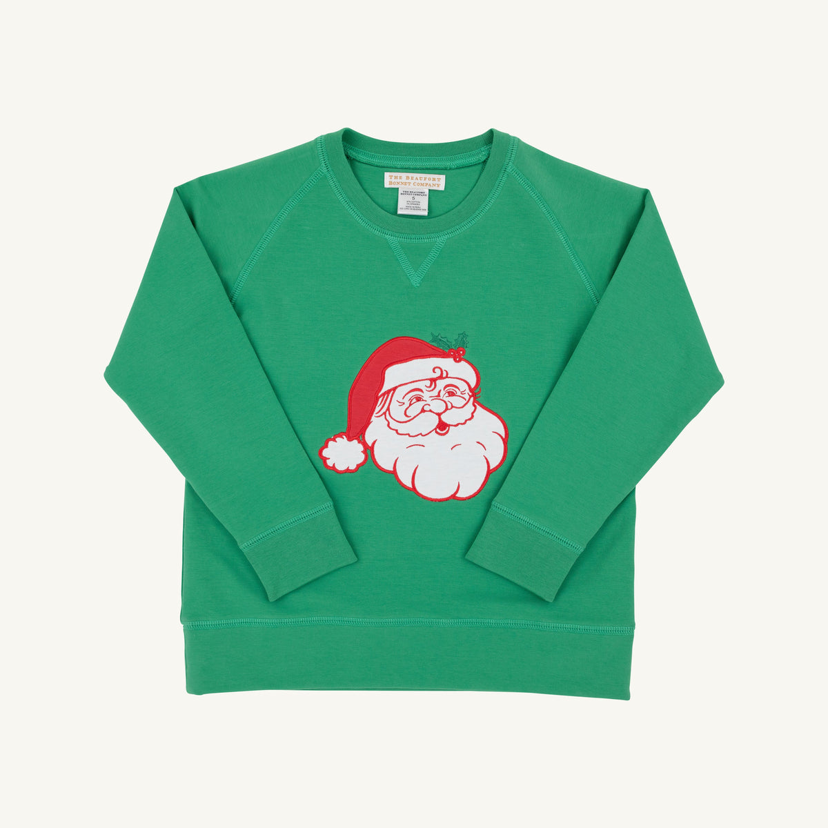 Cassidy Comfy Crewneck - Boys - French Terry Kiawah Kelly Green Santa
