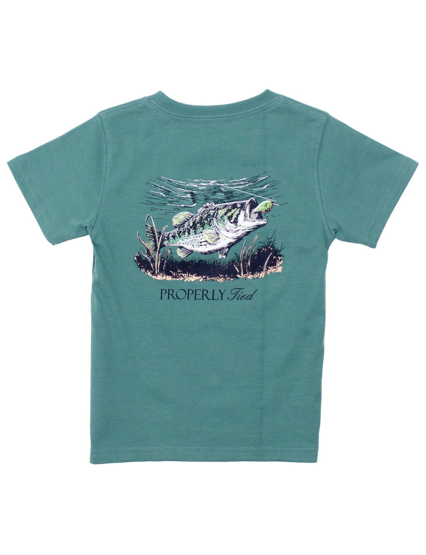 Boys Set the Hook SS-Marine Green