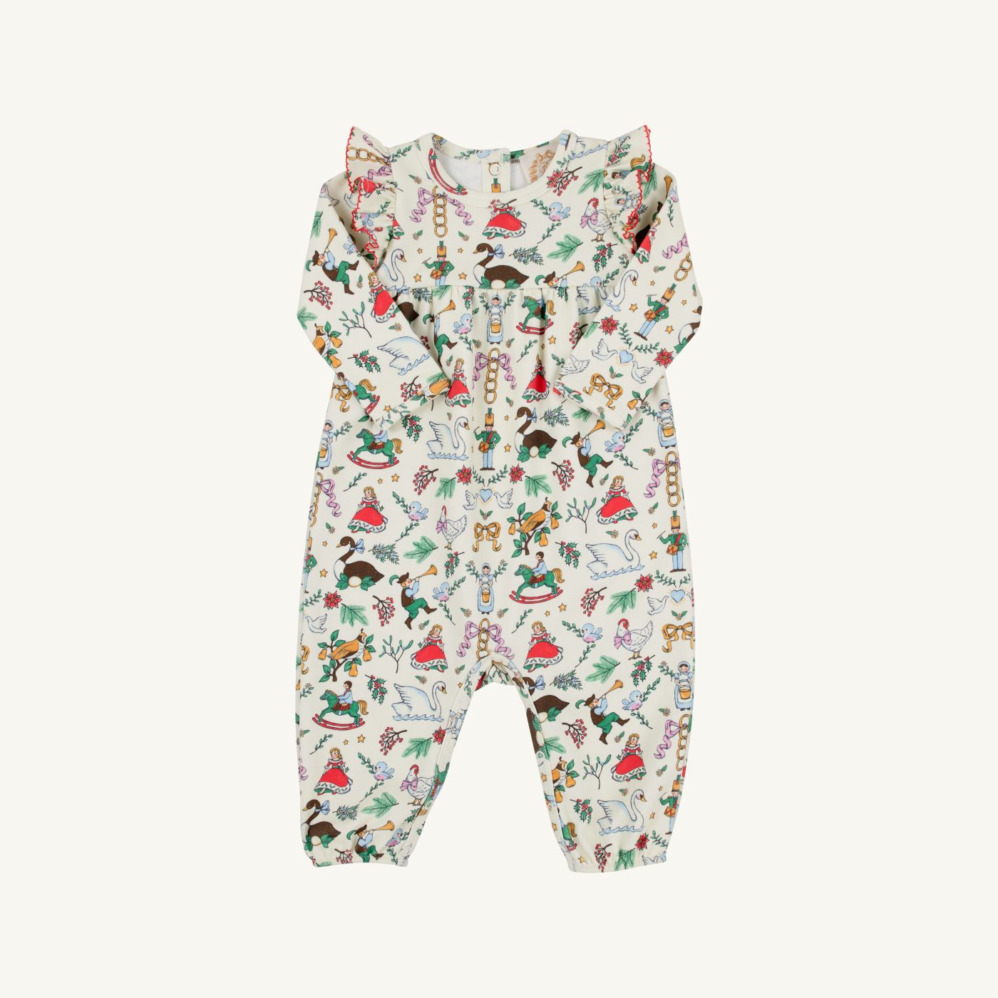 Leigh Ann Angel Sleeve Romper 12 Days of Christmas Richmond Red