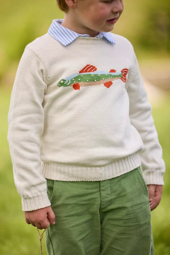 Intarsia Sweater Brook Trout