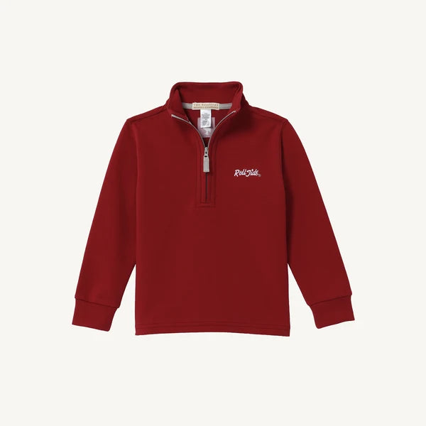 Hayword Half Zip Alabama Crimson Alabama Grey Worth Avenue White