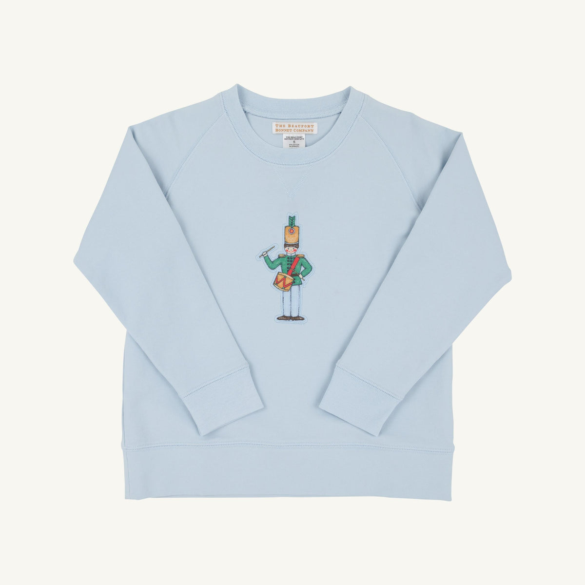 Cassidy Comfy Crewneck Boys French Terry Buckhead Blue Drummer Boy