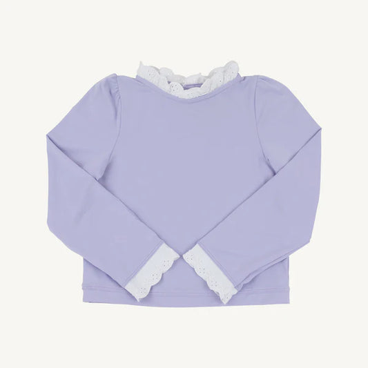 Winnie's Wave Spotter Swim Shirt Lauderdale Lavender with Worth Avenue White (UPF 35+)