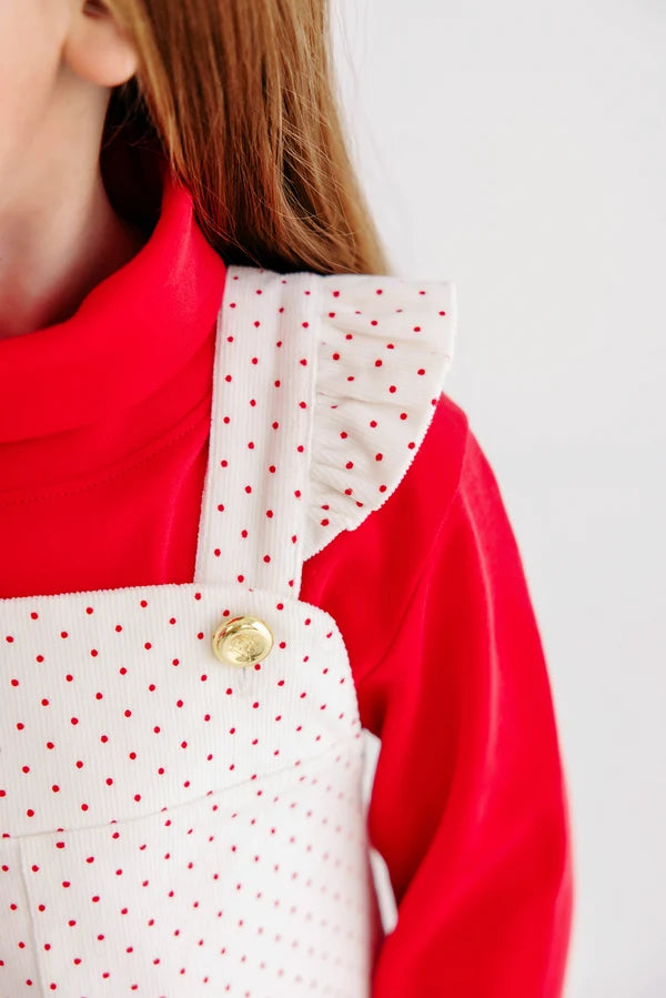 Julia Jumper Corduroy Palmetto Pearl and Richmond Red Microdot