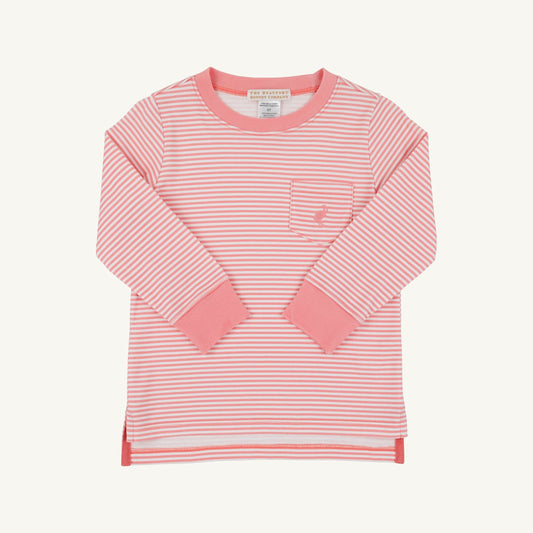 Long Sleeve Carter Crewneck Parrot Cay Coral Stripe Parrot Cay Coral