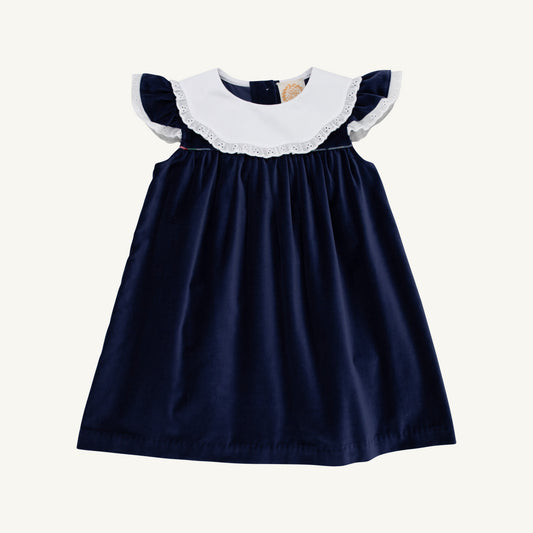Franny Frock Velveteen Nantucket Navy Worth Ave White Covington Cottage Plaid