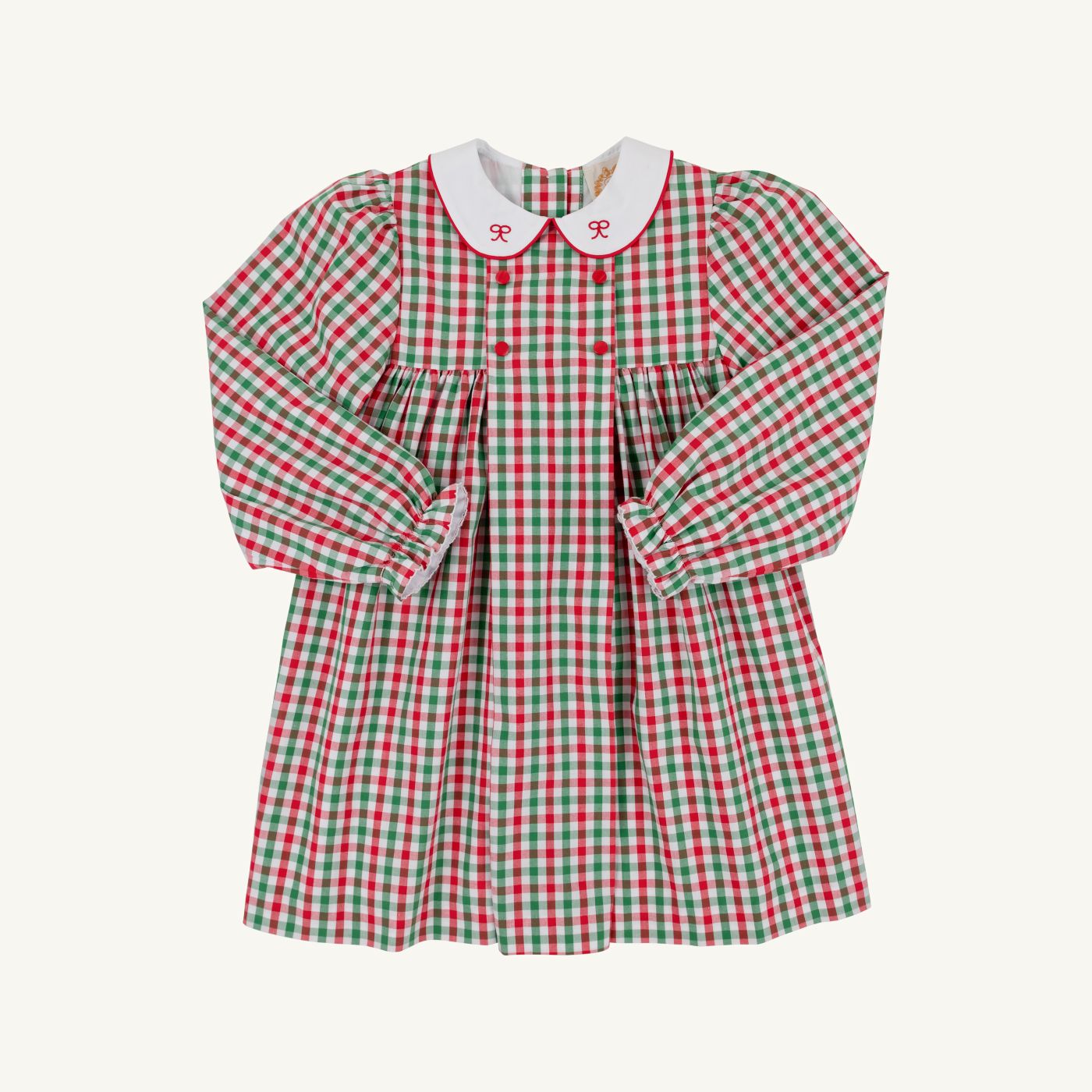 Della Marie Dress Richmond Red and Kiawah Kelly Green Gingham Worth Ave White