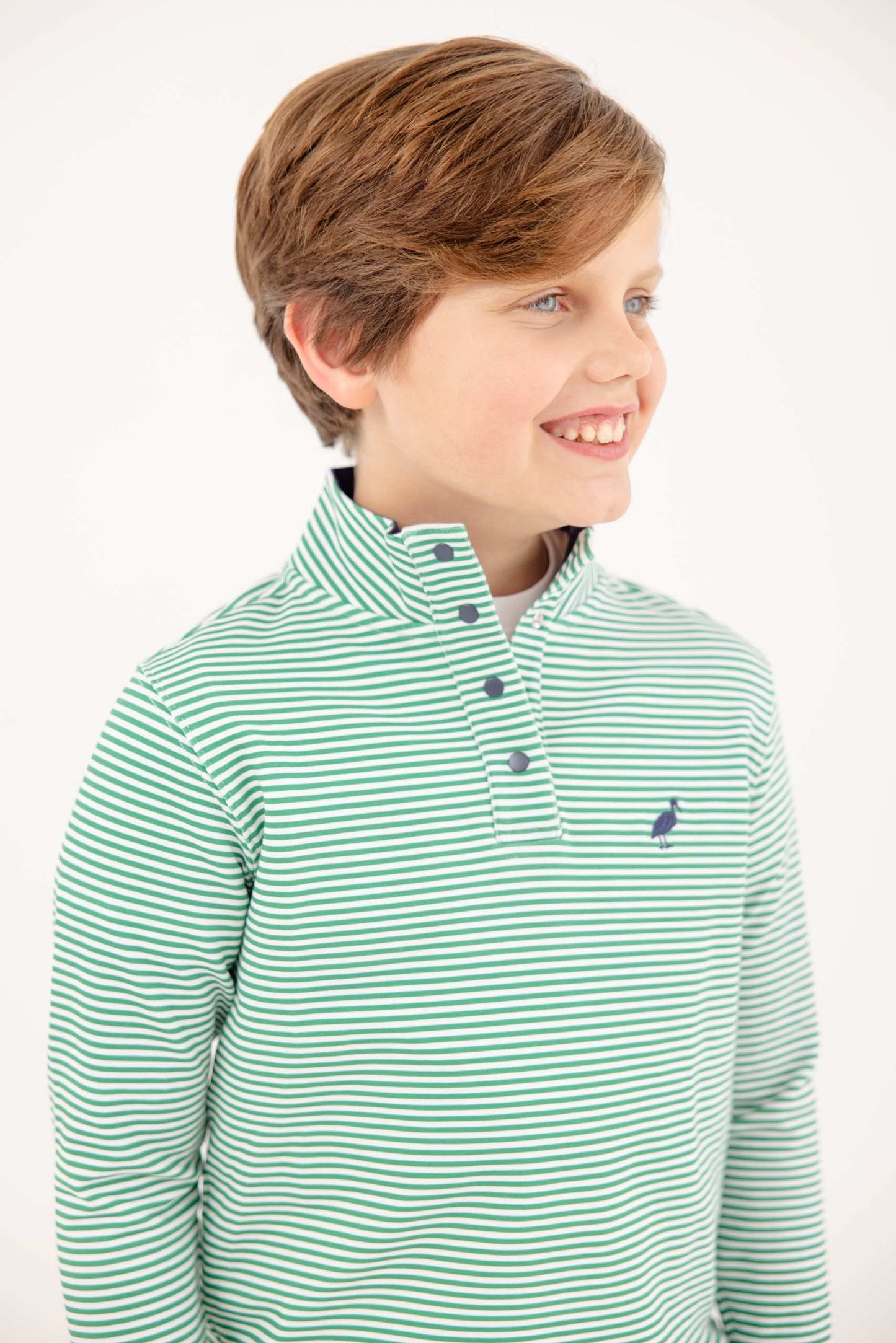 Pendleton Popped Collar Kiawah Kelly Green Stripe Nantucket Navy Nantucket Navy
