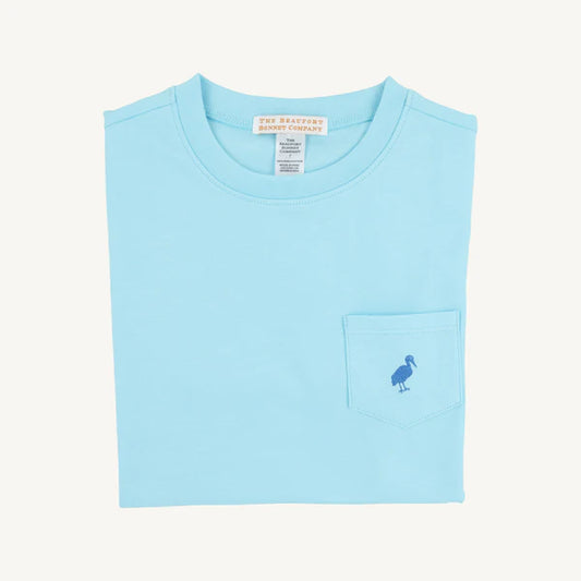 Carter Crewneck Belhaven Blue with Wood Boat Blue Stork