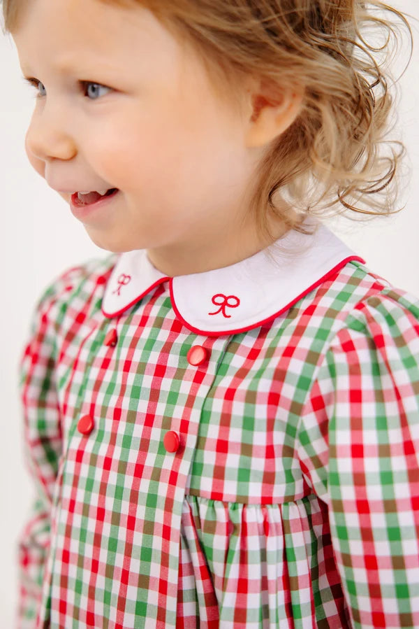 Della Marie Dress Richmond Red and Kiawah Kelly Green Gingham Worth Ave White