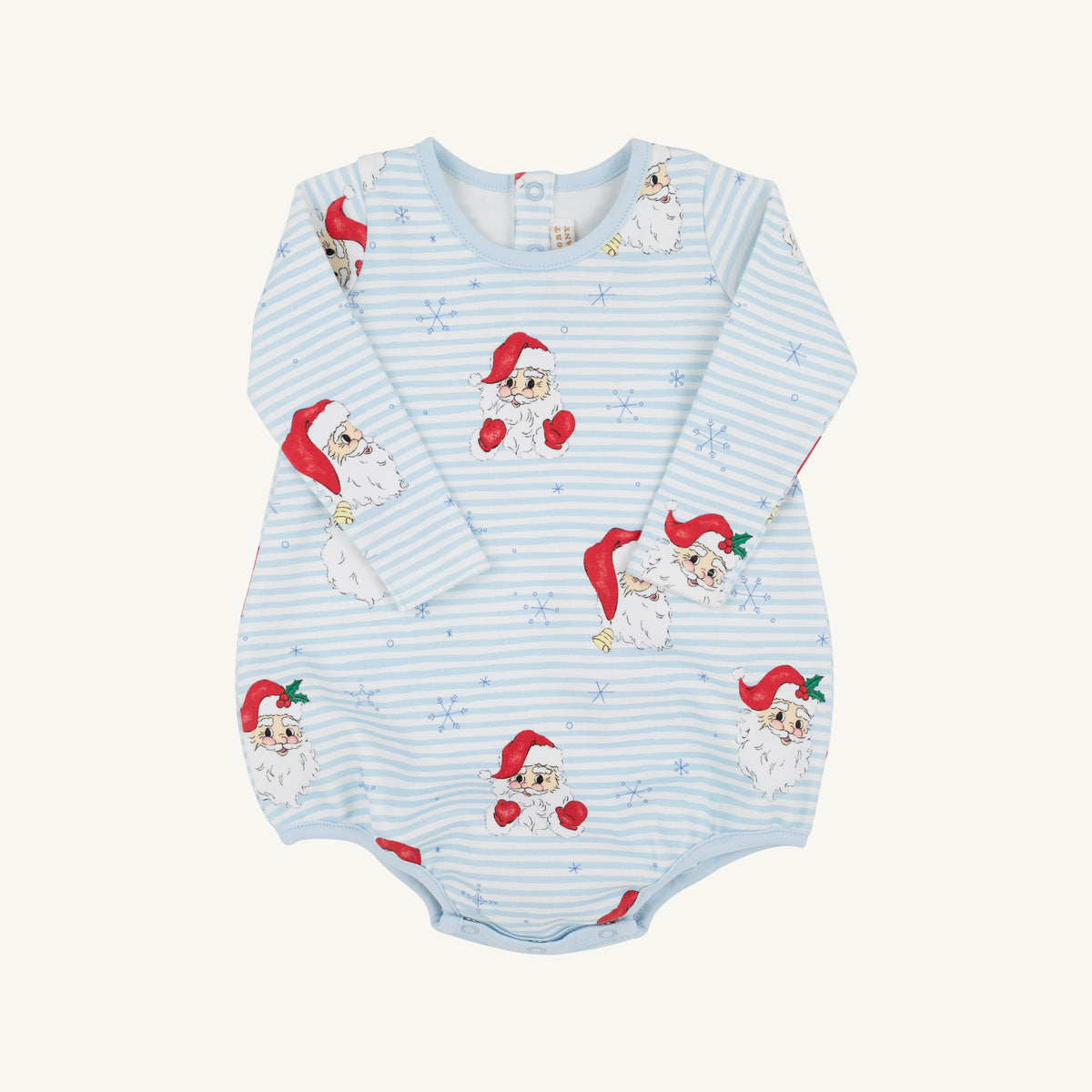 Long Sleeve Patton Play Bubble Dear Santa (Buckhead Blue Stripe) Buckhead Blue