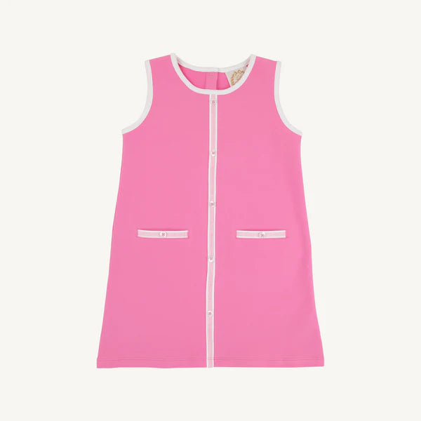 Annie Apron Dress Winter Park Pink with Worth Avenue White