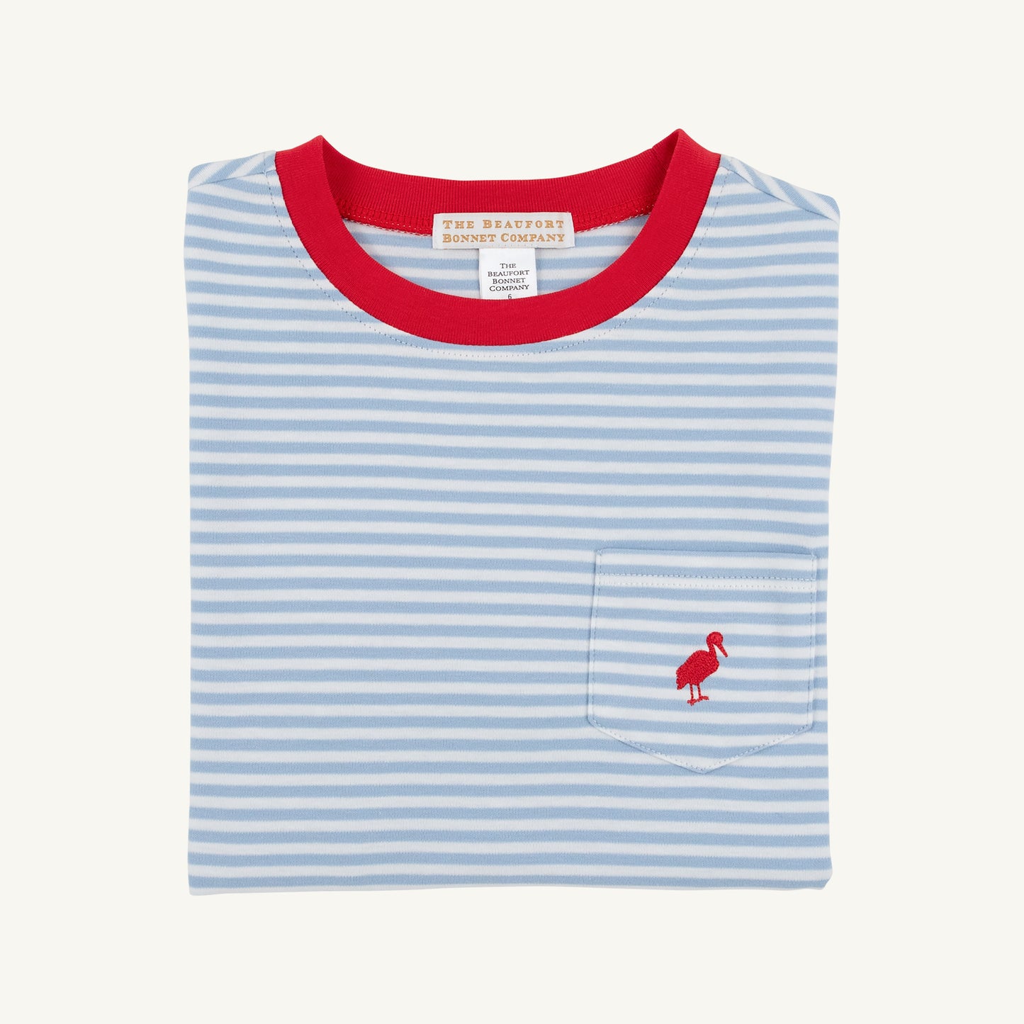Long Sleeve Carter Crewneck Barrington Blue Stripe Richmond Red